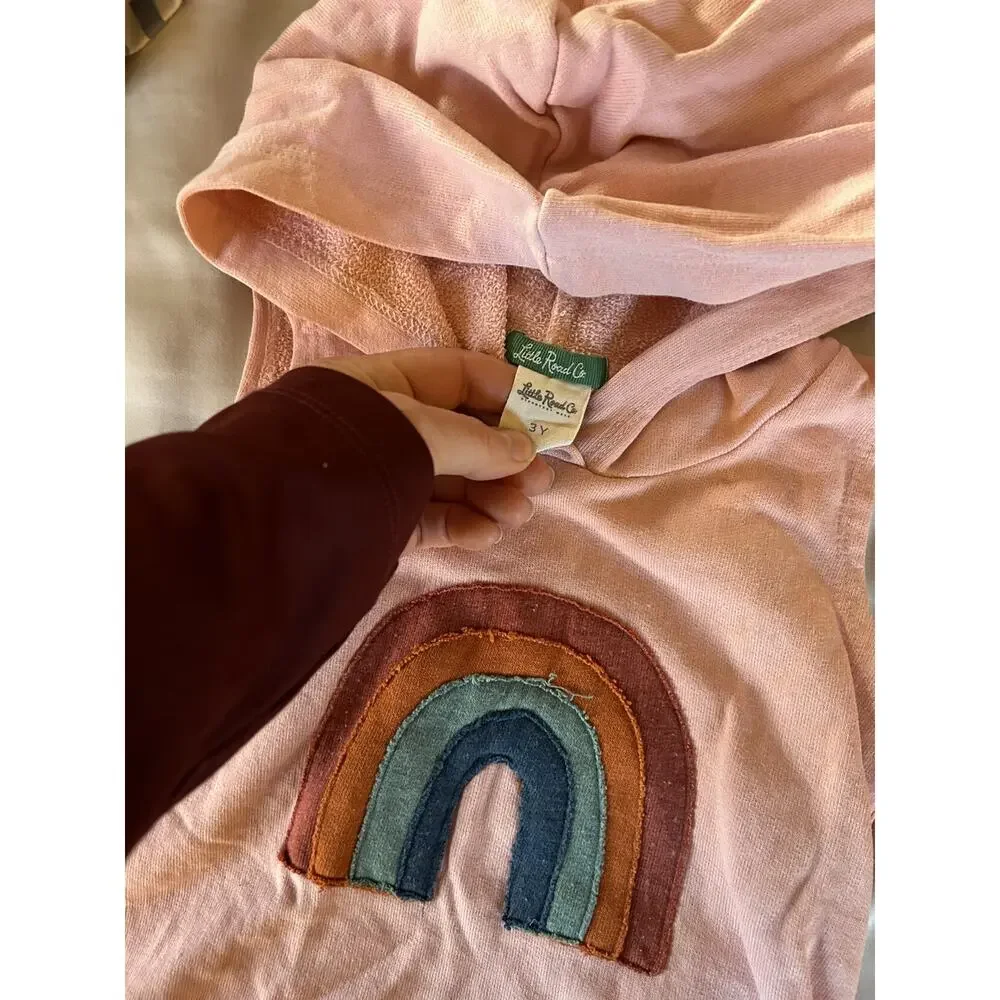 Little Road Co Pink Hoodie Sleeveless Top size 3Y